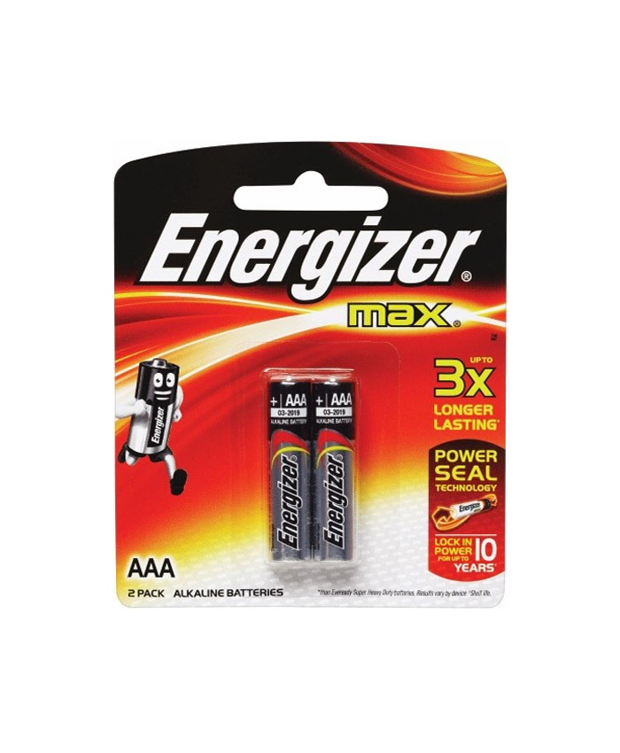 Energizer MAX AAA Alkaline Batteries - 2pcs pack